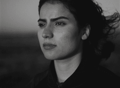 Black and white image of Anaita Wali Zada in Fremont