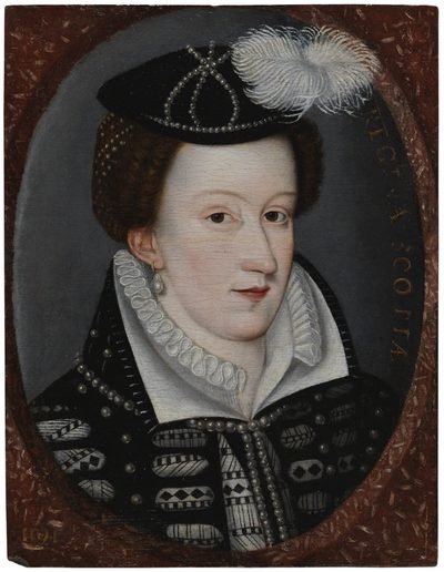Oil painting of Mary queen of Scots in aristocratic clothing