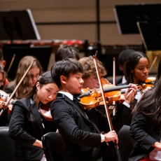 An ensemble of strings players from National Youth Orchestra of the United States of America