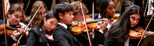 An ensemble of strings players from National Youth Orchestra of the United States of America