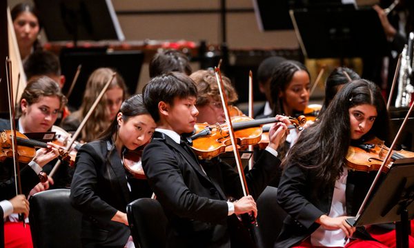 An ensemble of strings players from National Youth Orchestra of the United States of America