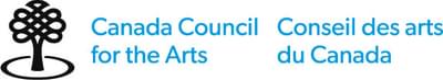 Canada Council for the Arts logo. Black line drawing of a tree and Canada Council for the Arts and Conseil des art du Canada in blue text against a white background.