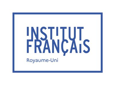 Institut français in blue text against a white background, and Royaume-uni written in grey text beneath