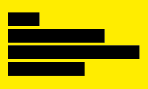 Yellow background with black EIF logo bars
